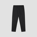 Tapered Elastic Waist Trousers - Black