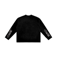 Embroidered Logo Crewneck Sweatshirt - Black