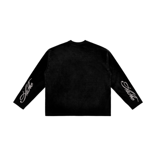 Embroidered Logo Crewneck Sweatshirt - Black