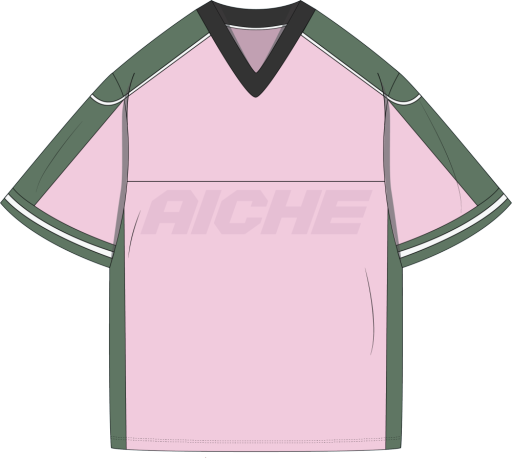 V-Neck Sporty T-Shirt - Pink