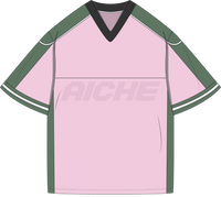 V-Neck Sporty T-Shirt - Pink