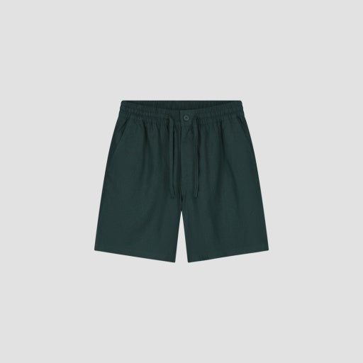 Drawstring Waist Casual Shorts - Dark Green