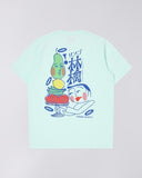 Graphic Print Crewneck T-Shirt - Light Mint Green