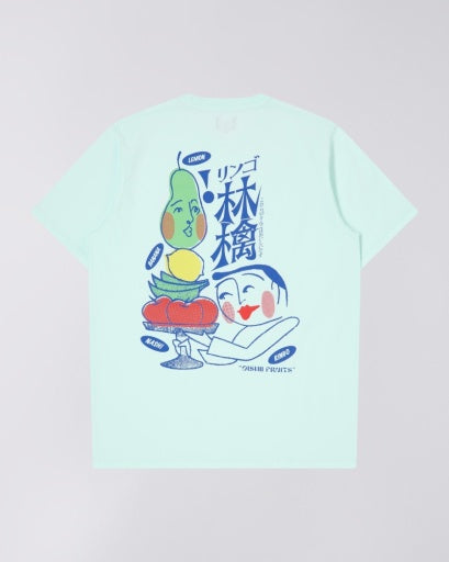 Graphic Print Crewneck T-Shirt - Light Mint Green