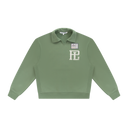 Polo Collar Sweatshirt - Light Green