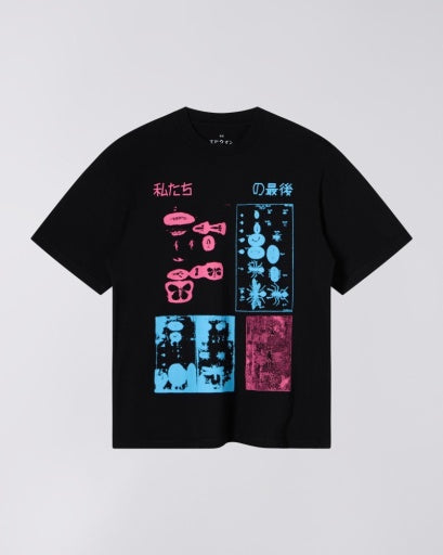 Boxy Graphic Print T-Shirt - Black