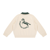 Collared Knit Polo - Cream