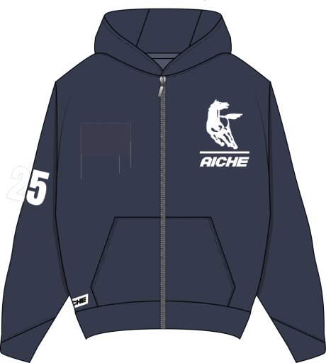 Zip-Up Hooded Sweatshirt - Navy