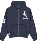 Zip-Up Hooded Sweatshirt - Navy