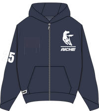 Zip-Up Hooded Sweatshirt - Navy