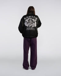 Embroidered Coach Jacket - Black