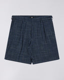 Check Pattern Tailored Shorts - Blue Plaid