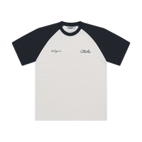 Script Logo Raglan T-Shirt - Navy/White