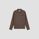 Check Pattern Boxy Shirt - Brown Plaid