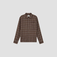 Check Pattern Boxy Shirt - Brown Plaid