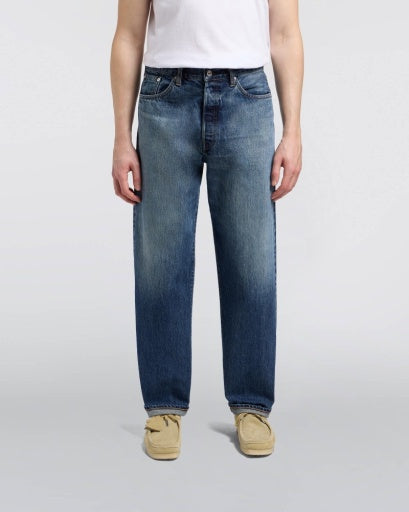 Washed Denim Relaxed Jeans - Washed Blue Denim