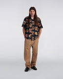 Novelty Print Camp Shirt - Black Multi