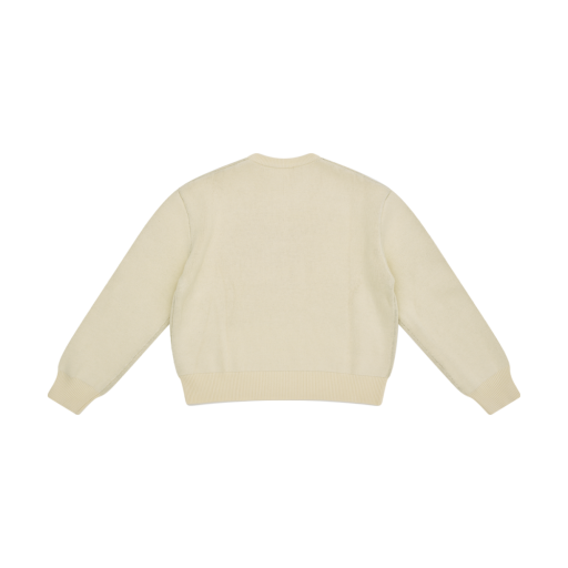 Crewneck Embroidered Logo Sweatshirt - Cream