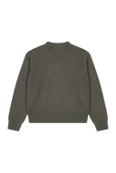 Crewneck Logo Knit Sweater - Olive Green