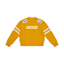 Varsity Number Knit Sweater - Yellow