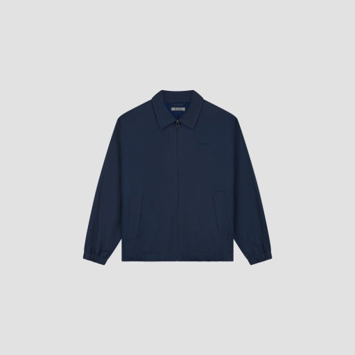 Zip-Front Coach Jacket - Navy