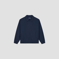 Zip-Front Coach Jacket - Navy