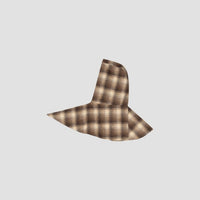 Plaid Hooded Scarf - Brown Plaid