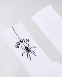 Embroidered Ankle Socks - White
