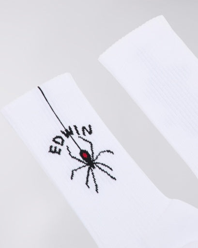Embroidered Ankle Socks - White