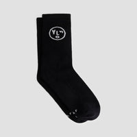 Patterned Crew Socks - Black