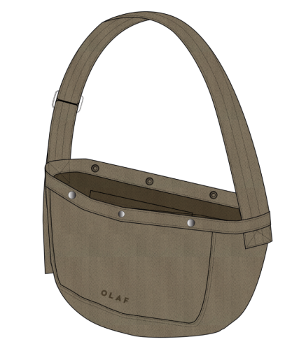 Canvas Shoulder Bag - Olive Green