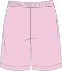 Elastic Waist Logo Shorts - Light Pink