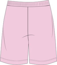 Elastic Waist Logo Shorts - Light Pink