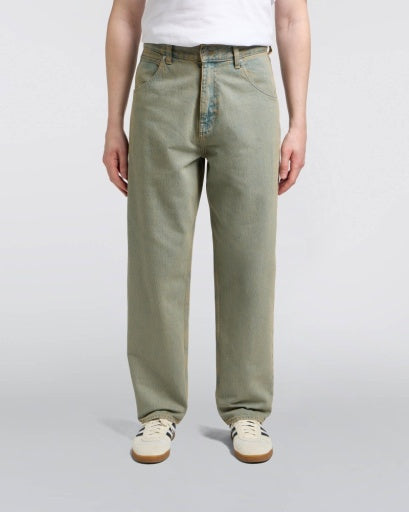 Relaxed Fit Washed Jeans - Washed Green