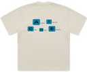 Graphic Print Oversized T-shirt - Cream