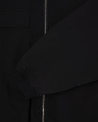 Zipped Embroidered Jacket - Black