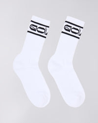 Logo Cuff Sport Socks - White