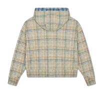 Zip-Up Plaid Hoodie - Multi Plaid