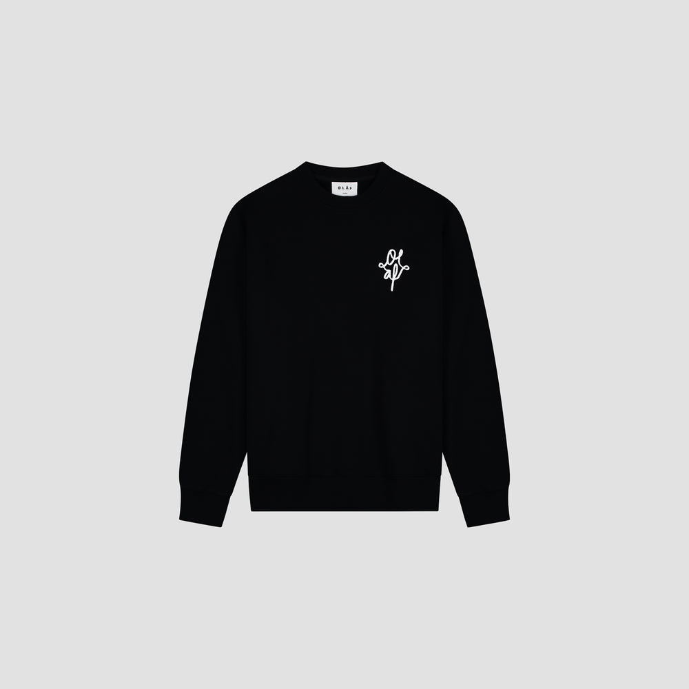 Graphic Crewneck Sweatshirt - Black