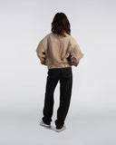 Boxy Fit Denim Jacket - Tan