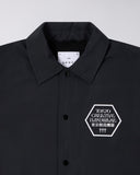 Longline Logo Coach Jacket - Navy