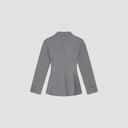 Grey Ruched Blazer - Grey