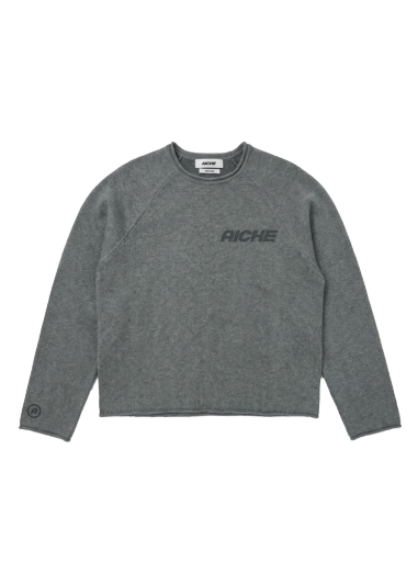 Embroidered Crewneck Sweater - Grey