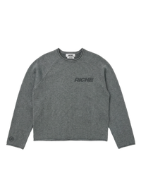 Embroidered Crewneck Sweater - Grey