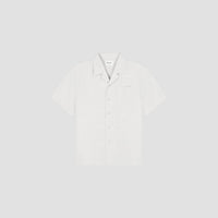 Short Sleeve Camp Collar Shirt - Light Grey