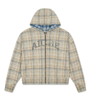 Zip-Up Plaid Hoodie - Multi Plaid