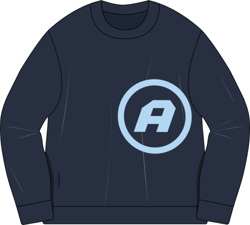 Crewneck Sweatshirt with Logo - Navy