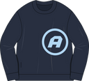 Crewneck Sweatshirt with Logo - Navy