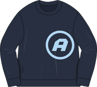 Crewneck Sweatshirt with Logo - Navy