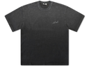 Washed Script Print T-Shirt - Washed Black
